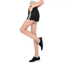 Летние спортивные тренировочные шорты для фитнеса тонкие карманы большого размера одежда полосатые спортивные шорты женские майки для бега Мягкие Шорты