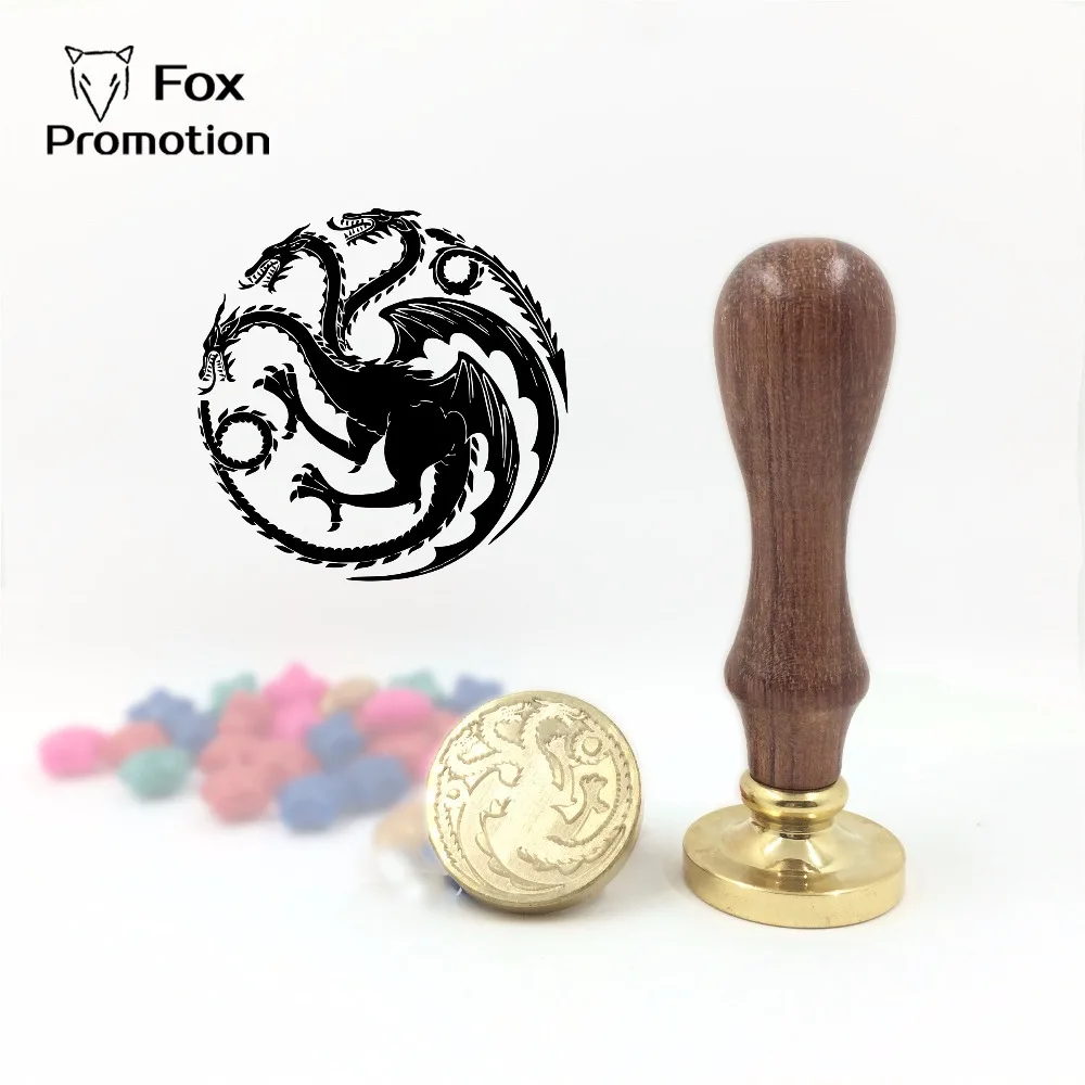 

Hot Game of Thrones Targaryen wax seal stamp with handle,Scrapbooking DIY Ancient Seal Retro stamp,Vintage high quality 30cm