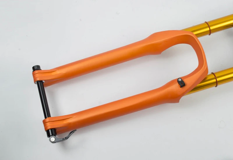 Оранжевая 27,5/29 дюймовая Велосипедная вилка из сплава, mtb 15 мм, через ось, масляная Пружинная Вилка 1-1/8 Steerer Forks