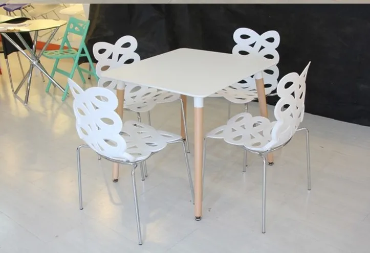 The fashion and art dining chair, hollow chairs, plastic+ metal, metal furniture,modern dining room chairs