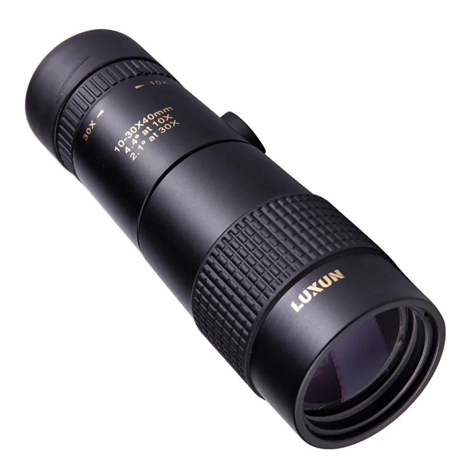 

Luxun 10-30X40 zoom monocular telescope high power telescopio low light night vision bak4 HD with Camera phone clip tripod