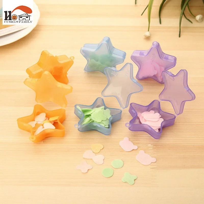 

1 box Mini five-pointed star portable soap Travel hand decontamination clean addition to bacteria sanitizer soap Bathroom set