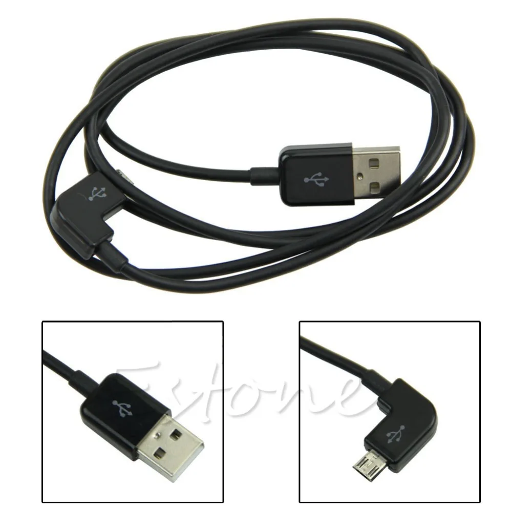

1M/2M/3/5M Right Angle Micro USB Charger Data Sync Cable Cord For Cell Phone