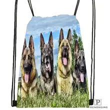 Индивидуальная походная сумка на шнурке с изображением собаки-Австралийской овчарки, милый рюкзак для детей(черная спинка), 31x40 см#180611-01-49