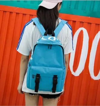 

Free shipping Xibanya Girl student canvas double shoulder bag college girl student large capacity backpack.