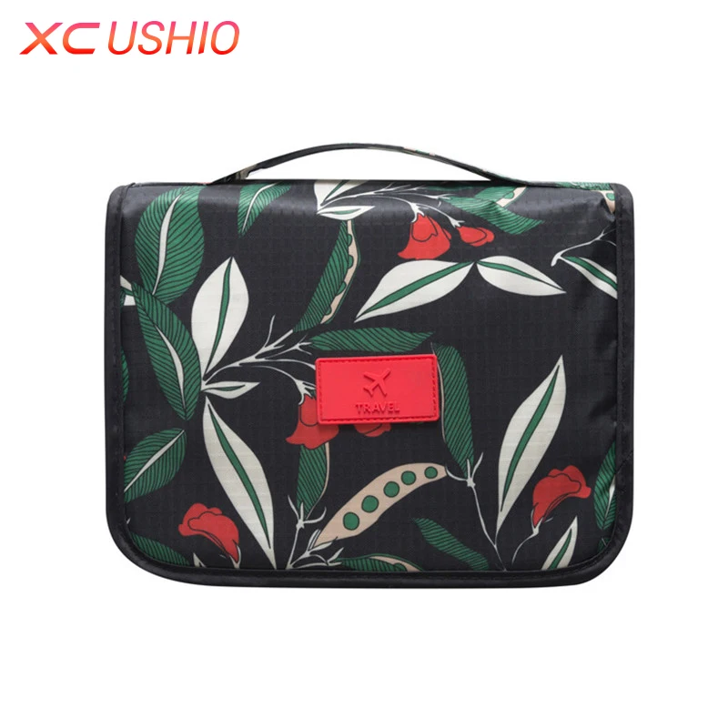 Floral Pattern Travel Toiletry Bag Women Hanging Cosmetic Bag Multifunctional font b Makeup b font Organizer