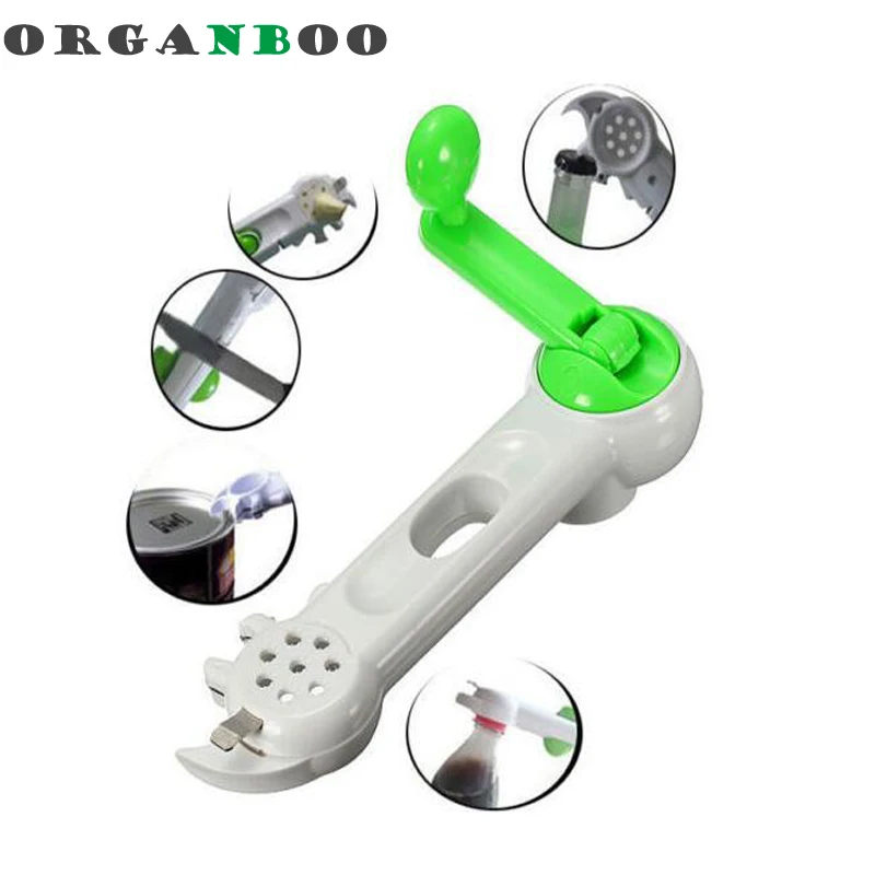

1PC New Multi-Function 6 in 1 Bottle+Can+Jar Opener Kitchen Tool cooking tools Abridor De Garrafa Side Cut Can Opener