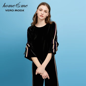 

Vero Moda Striped Lace-up Velvet Loose Fit Leisure Woman Wear Sweat Hoodies | 3181R3506