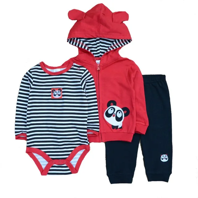 Комплект одежды для маленьких девочек; пальто; боди; брюки; Детский костюм; Одежда для новорожденных мальчиков и девочек; roupas bebes meninos; детская одежда - Цвет: red 76