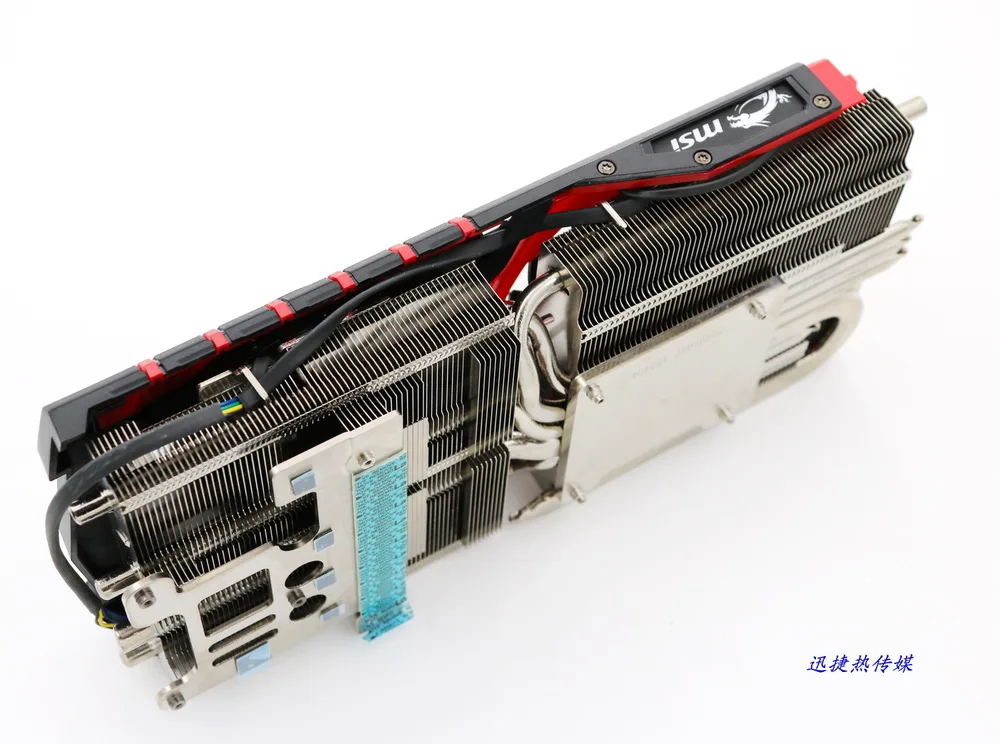 Для MSI R9 390X игровой VGA кулер с дыхательный светильник вентилятор с теплоотвод