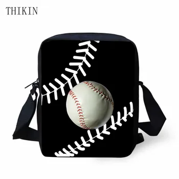 

THIKIN Fashion Baseballs Small Casual Children School Bags Men Mini Messenger Bag Kids Crossbody Bag Shoulder Custom Your Name