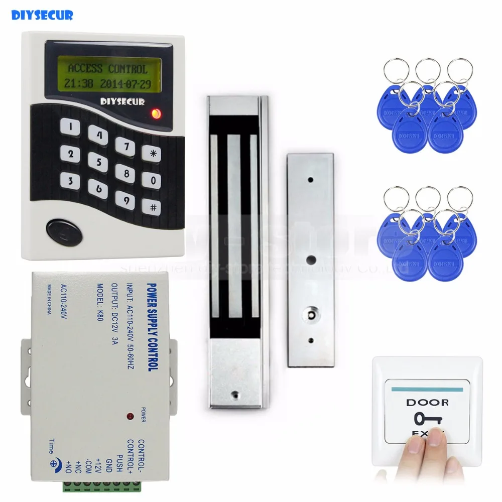 DIYSECUR RFID ID Card Keypad Door Access Control System Kit +Electric