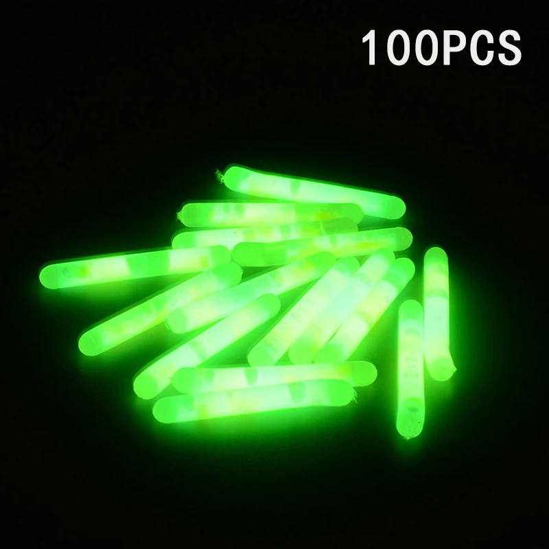 100x Рыбалка флуоресцентный Lightstick свет ночь Float палке для рыбалки
