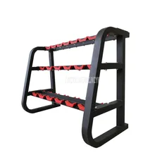 3 Слои профессиональная стойка для гантелей металлический кронштейн сильный Поддержка для 10 пар стойка для хранения гантелей Дисплей держатель гимнастическое оборудование