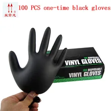 Одноразовые перчатки масло черные нитриловые одноразовые перчатки 100 шт./лот высокое качество guantes de nitrilo desechables