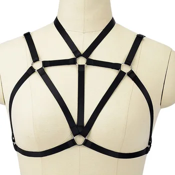 

Harness belts Bondage Lingerie Tops Cage Bra Chest Harness Women Belts Elastic Adjust Goth Harajuku Fashion Costume Sexy Look