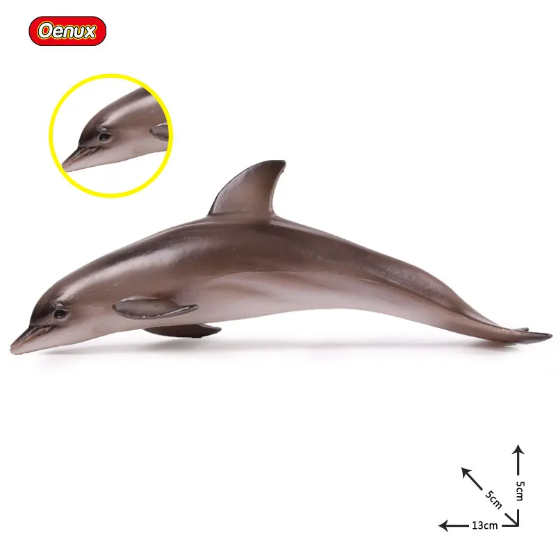 Oenux моделирование морской океан животных статуэтки дельфинов модель Дельфин Акула КИТ фигурки героев Коллекция игрушек Детский подарок на