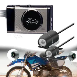 M19 мотоцикл Dash Cam 720 P/1080 P Спортивная Экшн-камера DVR Экшн двойная камера Dash Cam видео видеокамера рекордер микрофон