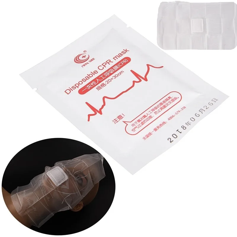 

1PCS Disposable Medical CPR Resuscitator Mask Outdoor Emergency Respirator Face Mouth Mask Safe CPR Mask First Aid Kit Supplies