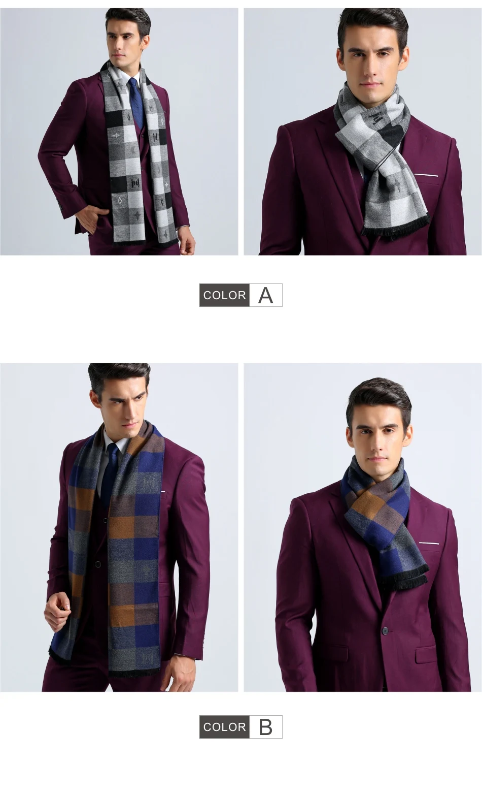 men wearing scarves Scarves men Scarf Top Quality mens 2017 New Pashmina Cashmere Gift Plaid Classic Style For man Dress Luxury Brand Scarfs Casual men's scarves & shawls