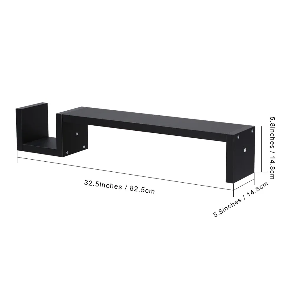 Finether Современная s образная плавающая настенная полка книжная дисплей стеллаж