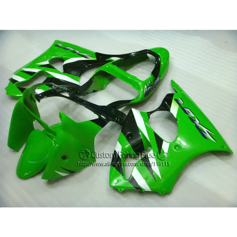

Free 7 gifts fairing kit for Kawasaki Injection molding ZX 6R 2000-2002 ABS green black fairings Ninja 636 ZX6R 00 01 02 HA77