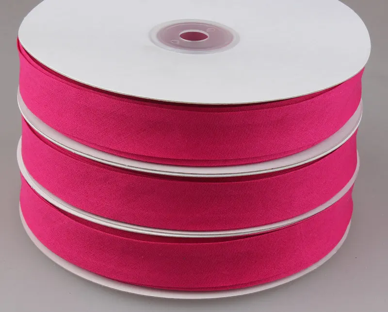 

Free shipping Bias tape, bias binding tape size: 20mm, width:3/4",2cm, 25yds/lot rose red color, fold tape sewing edge