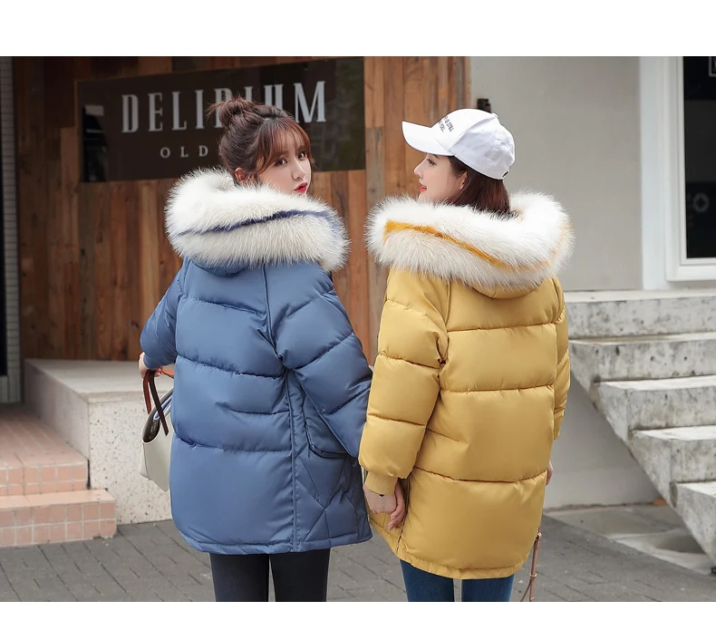 Зимняя женская куртка новая парка средней длины пальто утолщенная теплая куртка с капюшоном пальто женские куртки верхняя одежда пальто размера плюс куртка