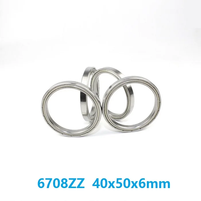 

4pcs/lot 6708ZZ 6708 ZZ 6708Z 40x50x6mm Thin section Thin tube Deep Groove Ball Bearing 40*50*6mm