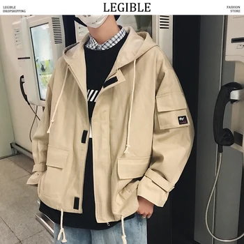 

LEGIBLE Men Cargo Jackets Man Streetwear Pockets Retro Jackets And Coats Male Autumn Winter Fashion Windbreaker Jacket