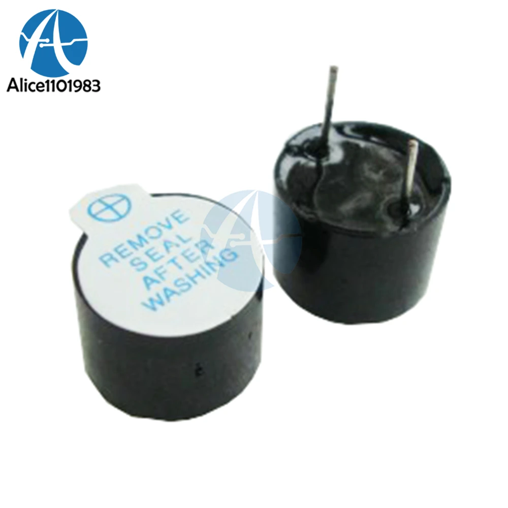 5PCS 5V Active Buzzer Magnetic Long Continous Beep Tone Alarm Ringer 12MM QY