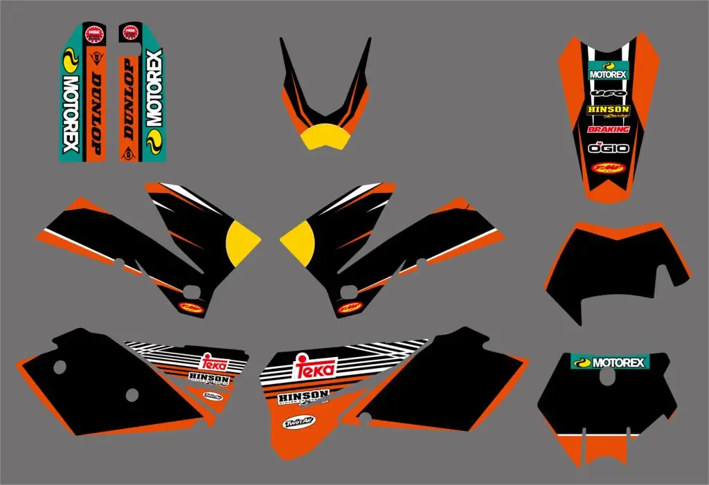 4 стиля Стикеры для графического фона велосипеда внедорожника KTM EXC SXF SX XC XCW 125 250 450