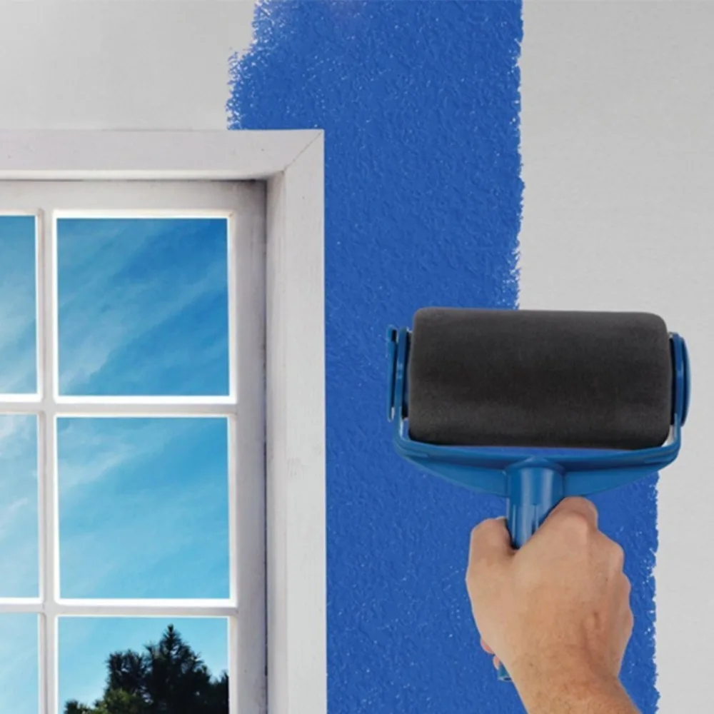 

Home Use Paint Roller Multipurpose DIY Handle Tool Resting Tray Easy Pour Jug Corner Pad Flocked Edger For Room Wall Painting