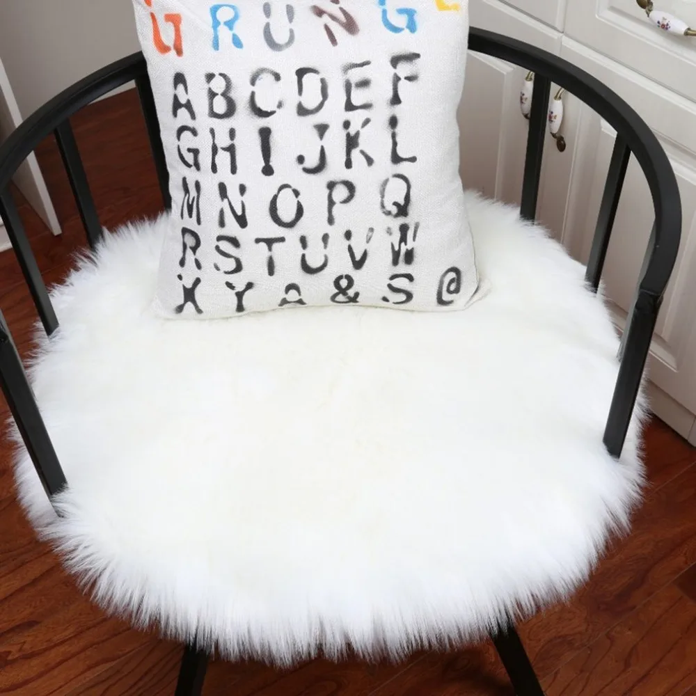 

Modern Plush Round Shape Carpet Throw Rug Anti-Skid Shaggy Area Rug Soft Floor Mat Blankets House Living Room Bedroom Carpet Rug