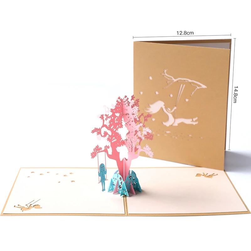 Paer Spiritz 3D всплывающие открытки винтажные оригами для ручной работы бумага лазерная резка крафт подарки на день рождения для бойфренда папы - Цвет: 5045G