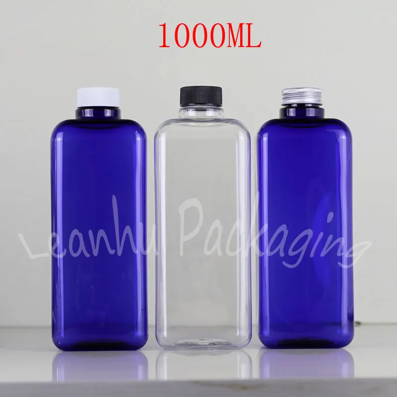 

1000ML PLastic Square Bottle , 1000CC Makeup Sub-bottling , Shampoo / Emulsion Packaging Bottle , Empty Cosmetic Container