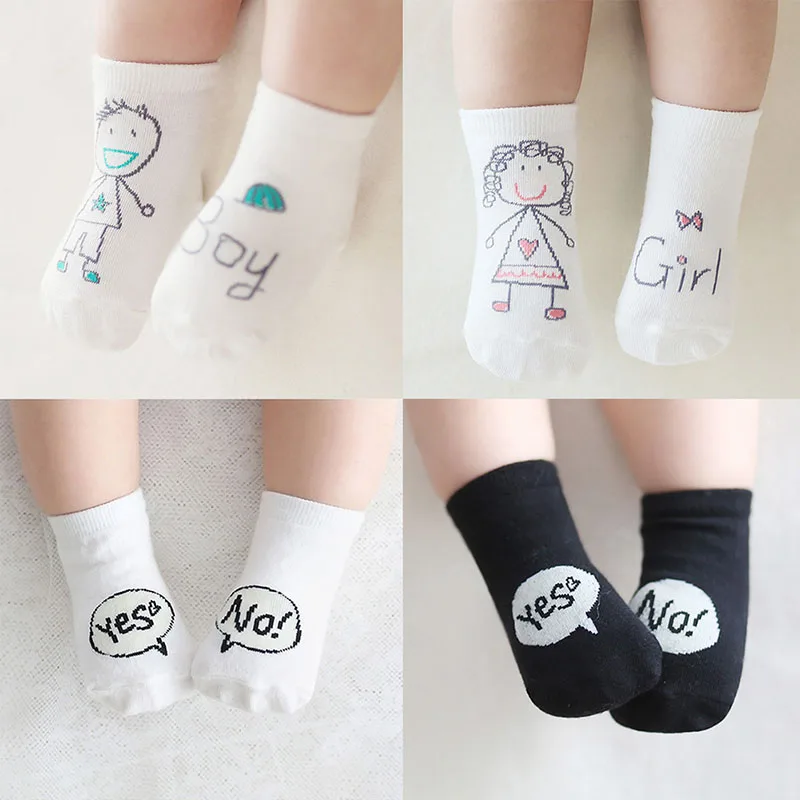 

Top Quality Cute Baby Socks Boy Girl Cartoon Cotton Socks Non-slip Infant Toddler Socks 0-4Y