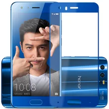 Protetor de tela de vidro temperado para huawei, honor 9, cobertura completa 2.5d, cinza, para huawei honor9 filme 5.15,