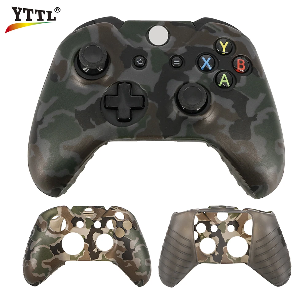 2017 YTTL 10PC/LOT New for Xbox One S Controller Case Silicone Cover Skin Controllers camo case | Электроника
