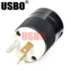 Black American 15A/20A NEMA 5-15P / 5-20P detachable assembly in-line Plug US industry waterproof power wiring plug connector ► Photo 2/6