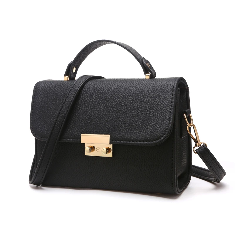 

KYYSLO Lock Fashion Handbags Women Pu Leather Korean Version Leisure Clutch Shoulder Messenger Bag Small Square Bag