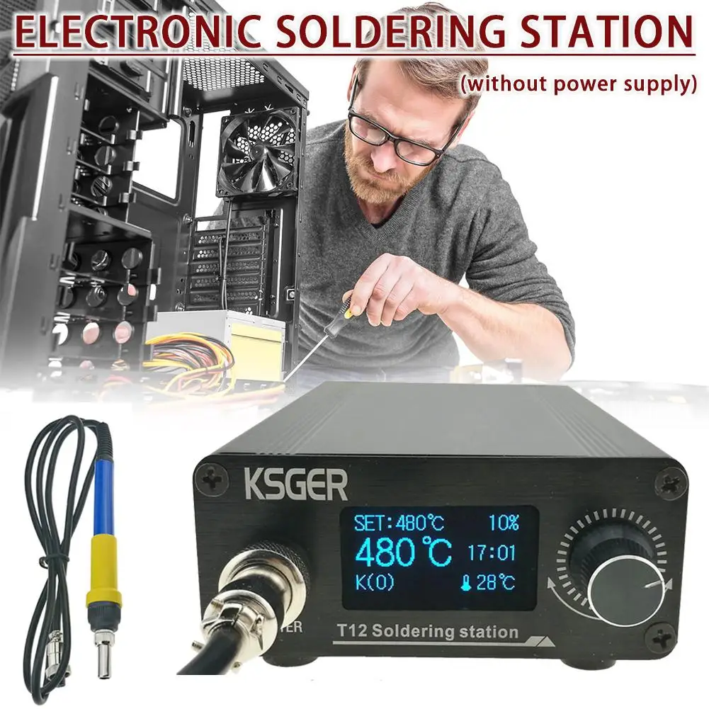 

KSGER T12 V3.0 STM32 OLEDs Digital Temperature Controller Station Soldering Iron Rods T12-K B2 BC2 D24 Electrocautery Apparatus