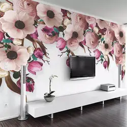 Фото обои 3D стерео розы фрески Гостиная Свадебный дом фон покрытия стен дома Декор Papel де Parede 3D Sala
