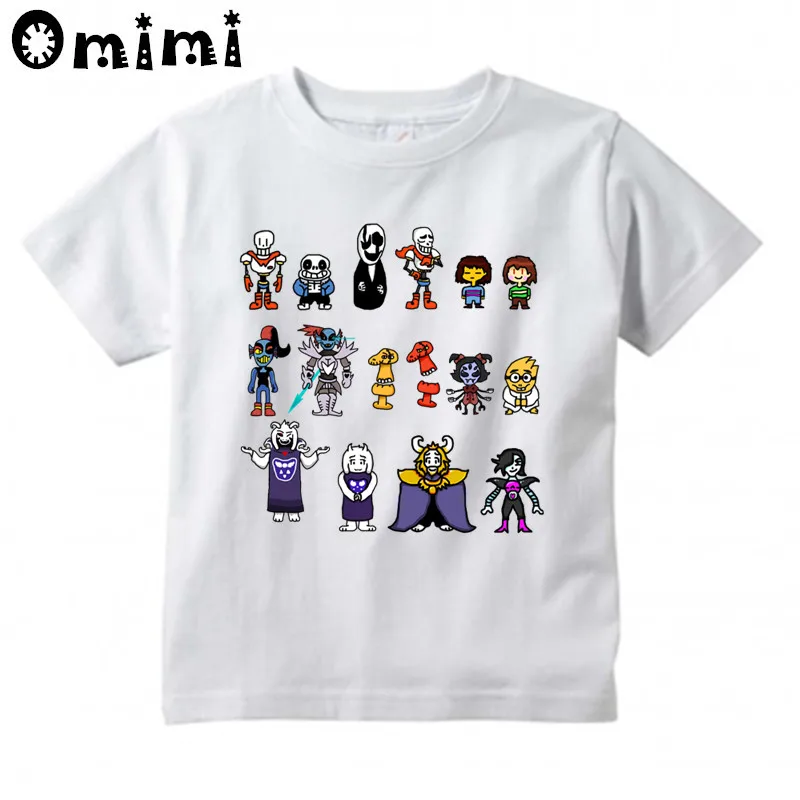 oHKP3053A Детская дизайнерская футболка с изображением игры «Undertale Sans» милые топы с короткими рукавами для мальчиков и девочек, детская забавная футболка ooo3053 - Цвет: oHKP3053A