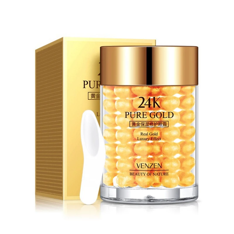 24K Golden Eye Cream Remove Dark Circle Eye Bag Eye Cream Moisturizing Essence Firming Nourishing Eyes Skin Care