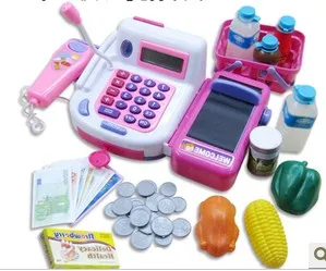 child's cash register with conveyor belt