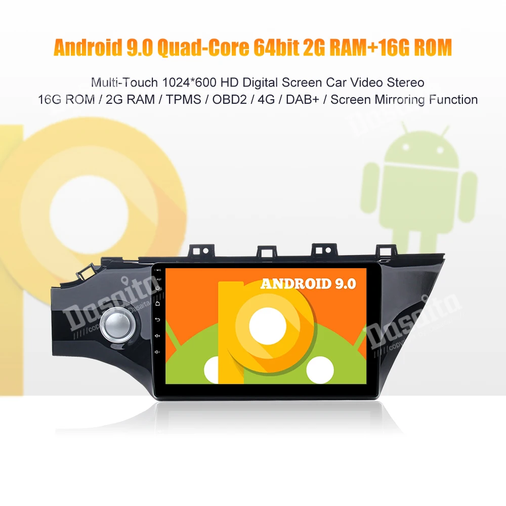 Sale Android 9.0 Car 1 din Stereo  for Kia K2 New Rio 2017 2018 Car Radio Bluetooth 10.2"  IPS Multi Touch Screen 0