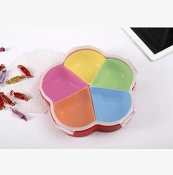 

Creative Personalized Football Shape Colorful Confectionery Plate / Fruit Plate Combination Food Container Plastic Box
