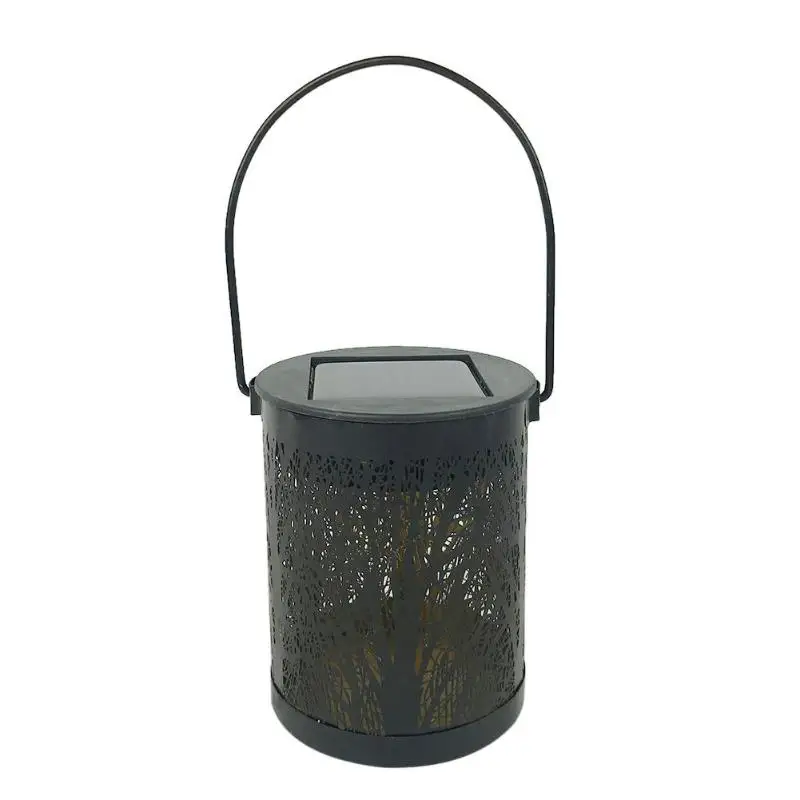 Kopen 1 stks Metalen Rotan Outdoor Solar Opknoping LED Verlichting Waterproof Solar Lamp Tuin Yard Decoratie Lampen E5M1