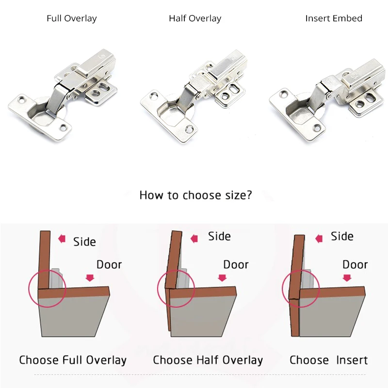 Cabinet Hydraulic Hinges KAK Rustless Iron Hydraulic Hinge Iron Core Damper Soft Close Furniture Hardware